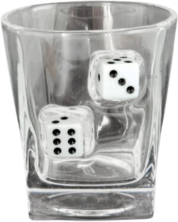 Caliber Gourmet Lucky Dice Glass