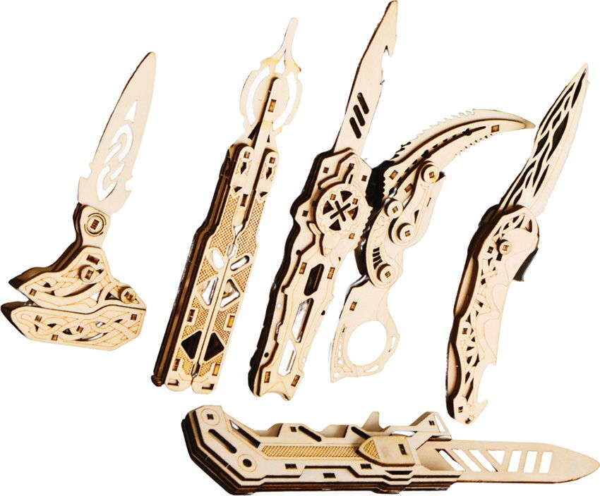 Caliber Gourmet Wood Knife Puzzle Set