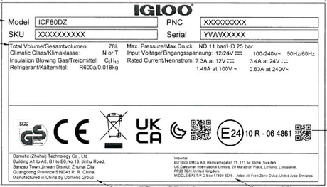 Igloo ICF80 Dual Zone Compressor Cooler Box - Navy Blue