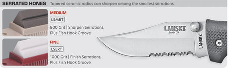 Lansky Serrated Edge Knife & Tool Sharpening Hone