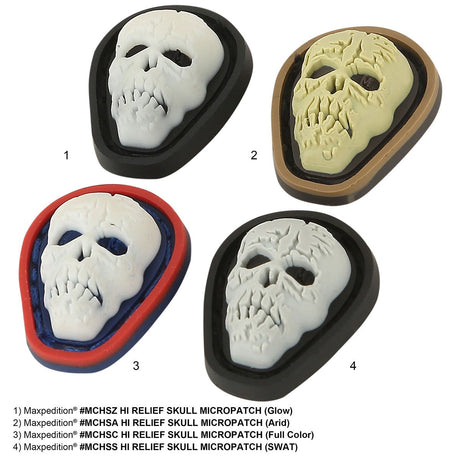 Maxpedition Hi Relief Skull Full Colour Micropatch