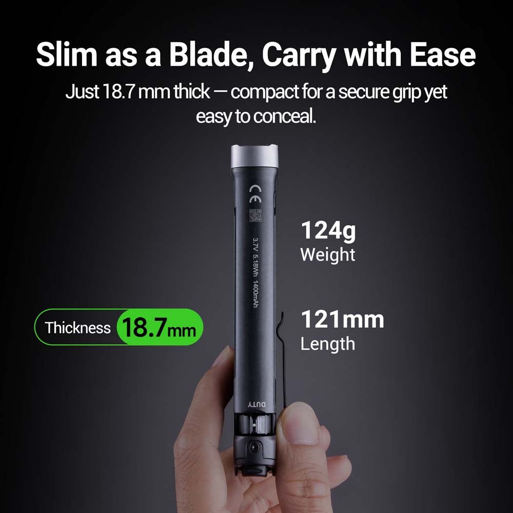 Nextorch TA70 Ultra-Slim Tactical EDC Flashlight 3500 Lumens