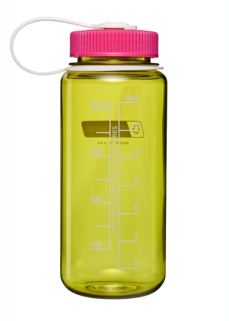 Nalgene 16oz / 0.5L Tritan Sustain Wide Mouth Bottle Endive - Fuchsia Purple Cap