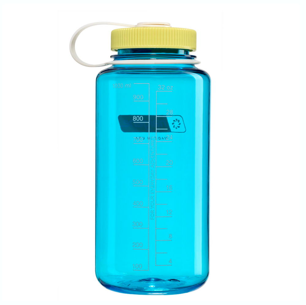 Nalgene 32oz / 1L Tritan Sustain Wide Mouth Bottle Blue Atoll - Endive Cap