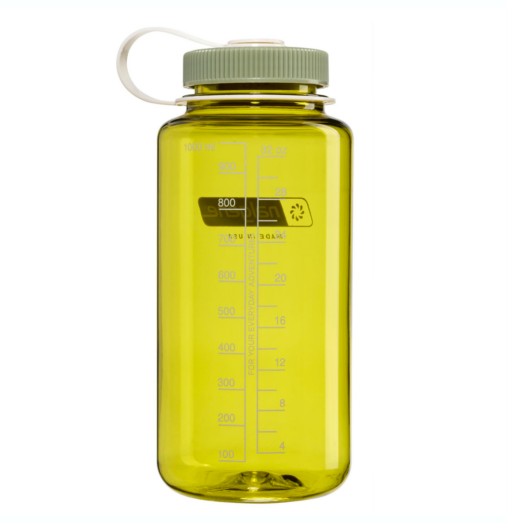 Nalgene 32oz / 1L Tritan Sustain Wide Mouth Bottle Endive - Oil Green Cap
