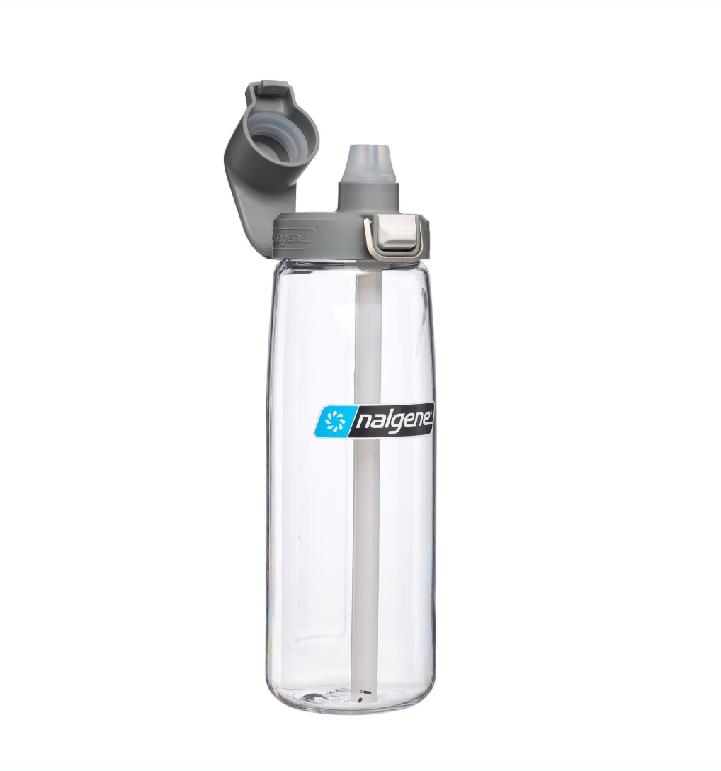 Nalgene Straw Bottle 700Ml Clear - Gray Cap
