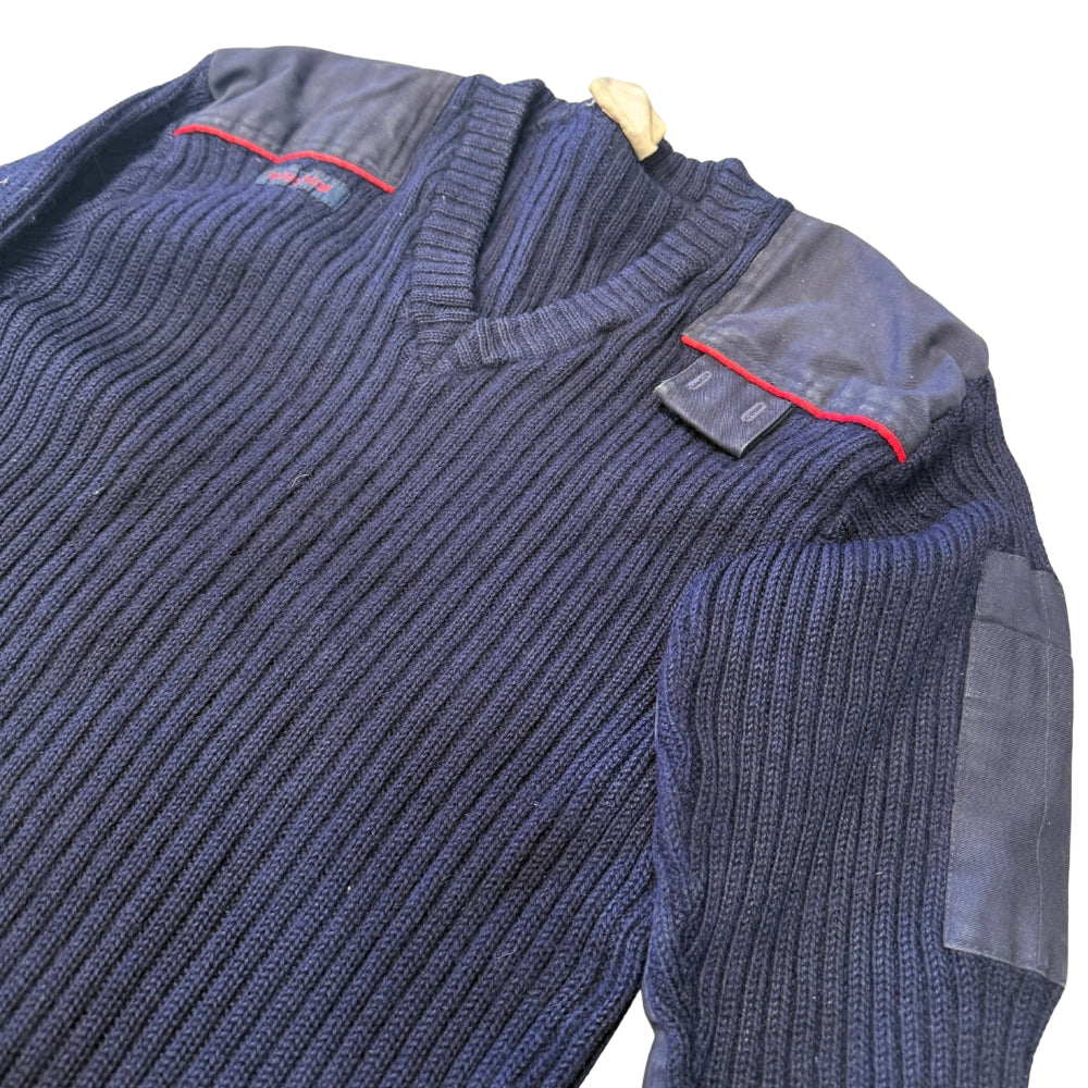 Royal Mail Men's Navy Wool V-Neck Sweater