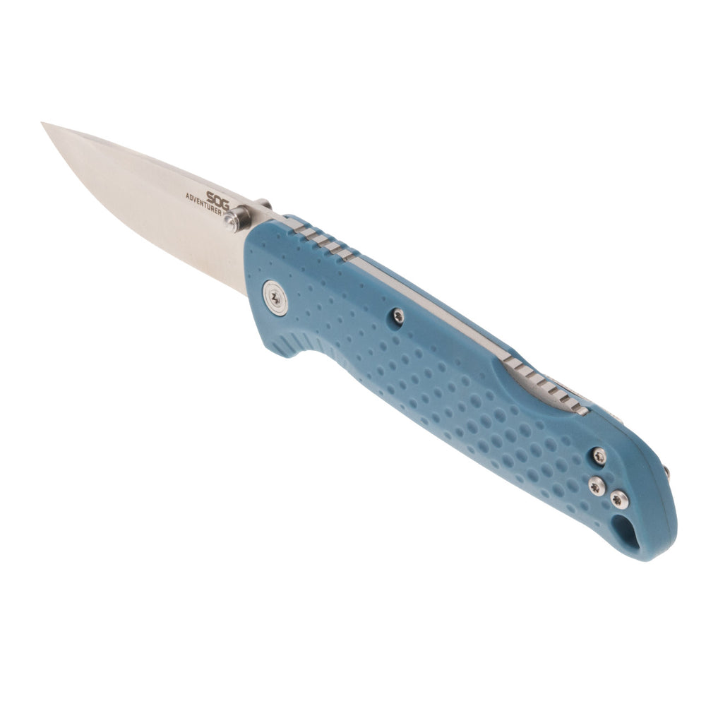 SOG Adventurer LB Black Folding Knife Nordic Blue