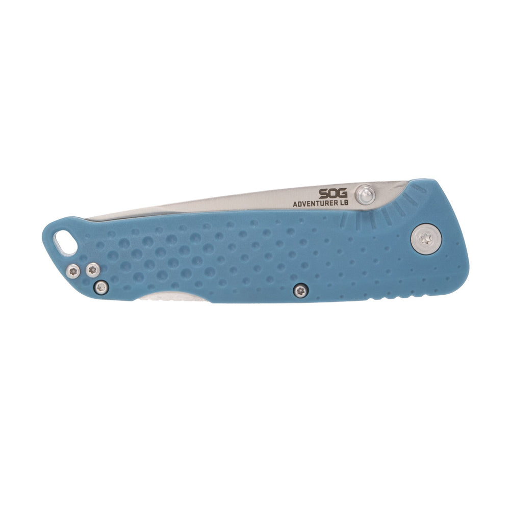 SOG Adventurer LB Black Folding Knife Nordic Blue