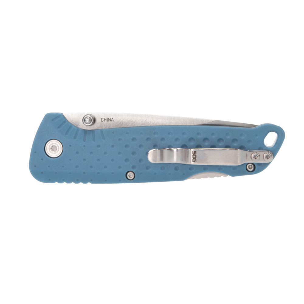 SOG Adventurer LB Black Folding Knife Nordic Blue