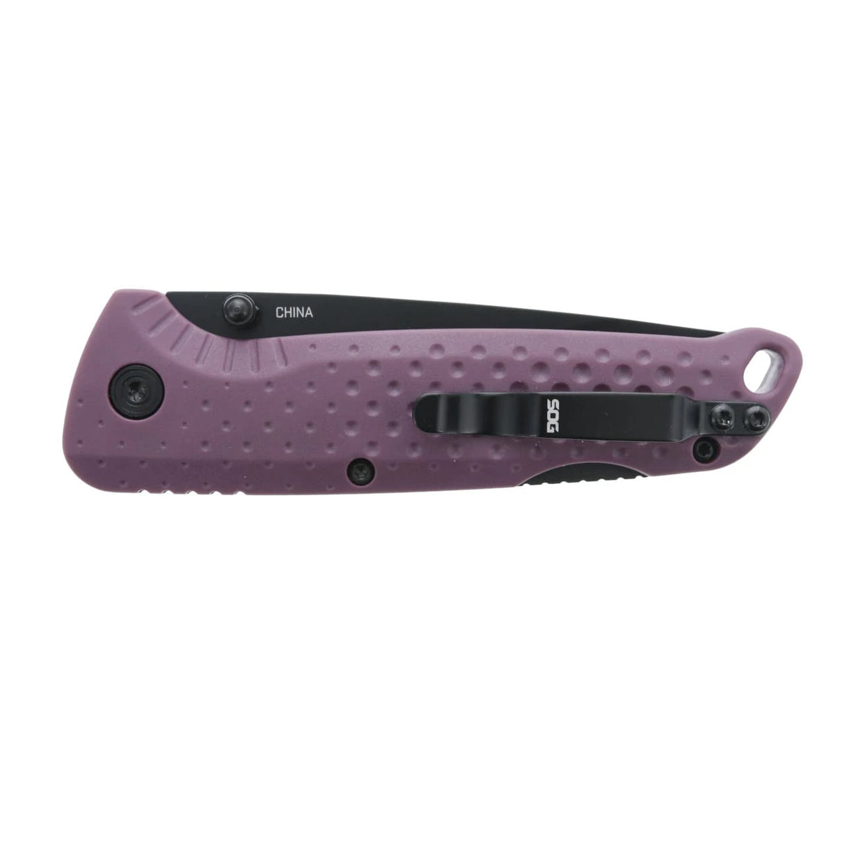 SOG Adventurer LB Black Folding Knife Dusk Purple