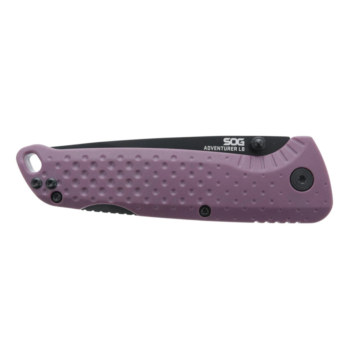 SOG Adventurer LB Black Folding Knife Dusk Purple