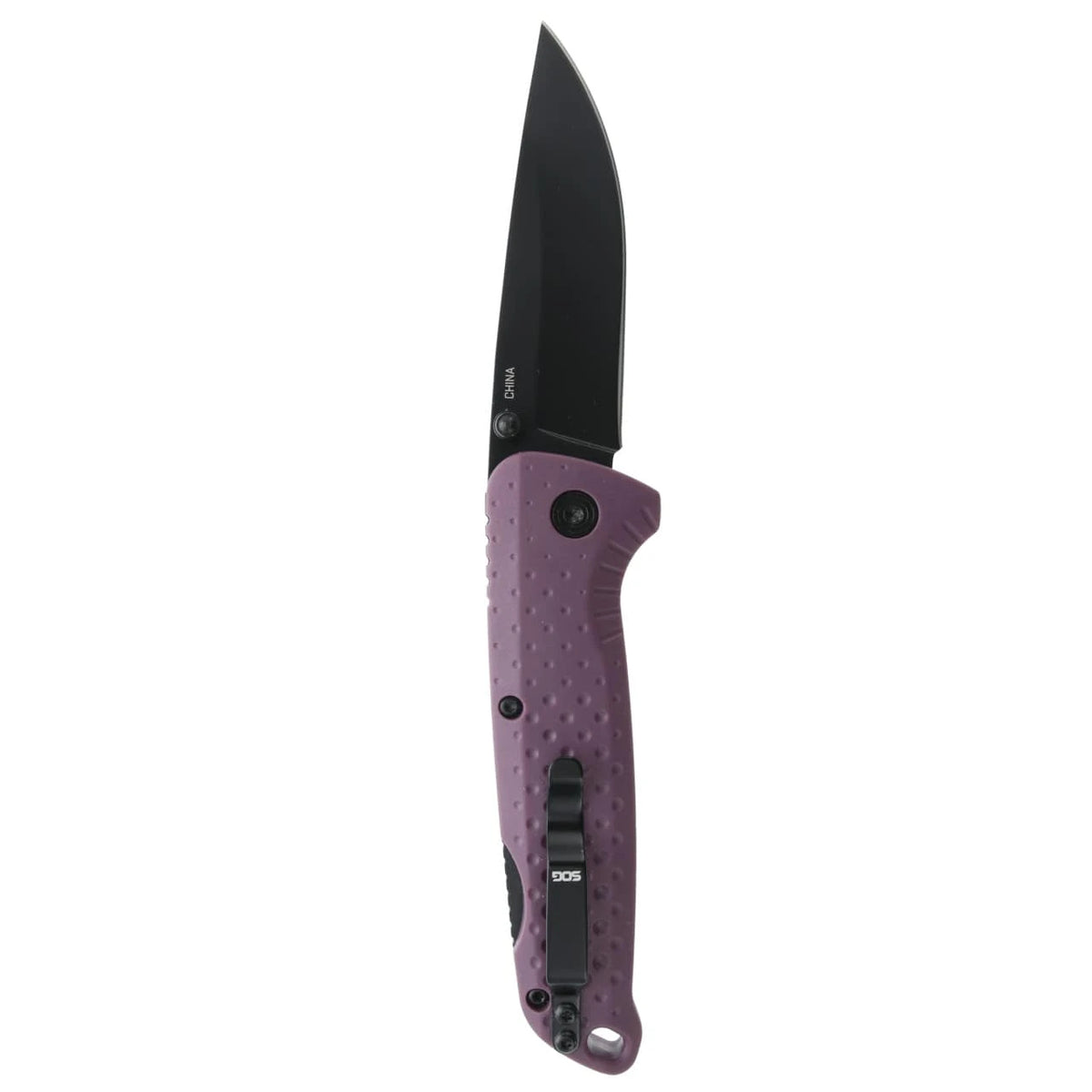 SOG Adventurer LB Black Folding Knife Dusk Purple