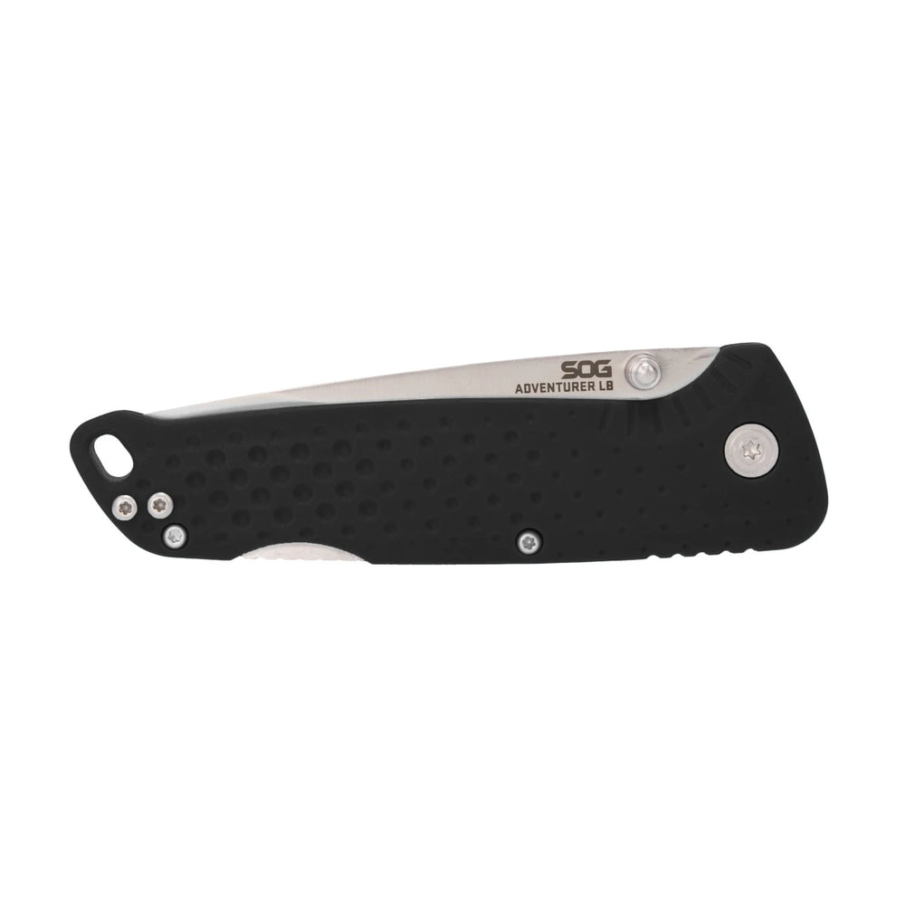 SOG Adventurer LB Black Folding Knife Black + Satin