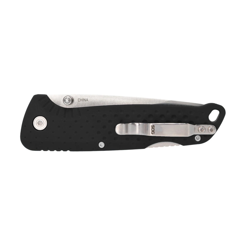 SOG Adventurer LB Black Folding Knife Black + Satin