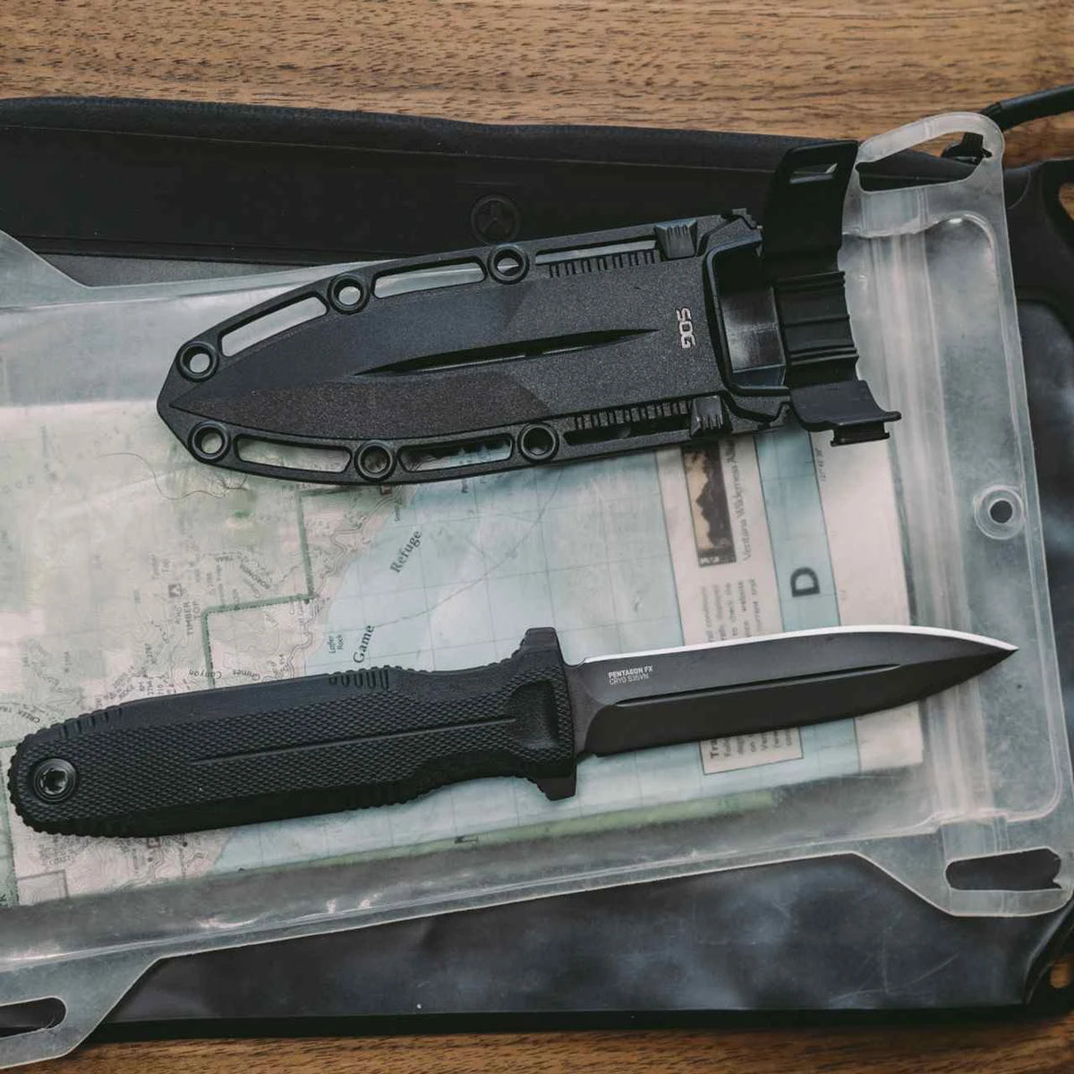 SOG Pentagon FX Blackout Fixed Blade