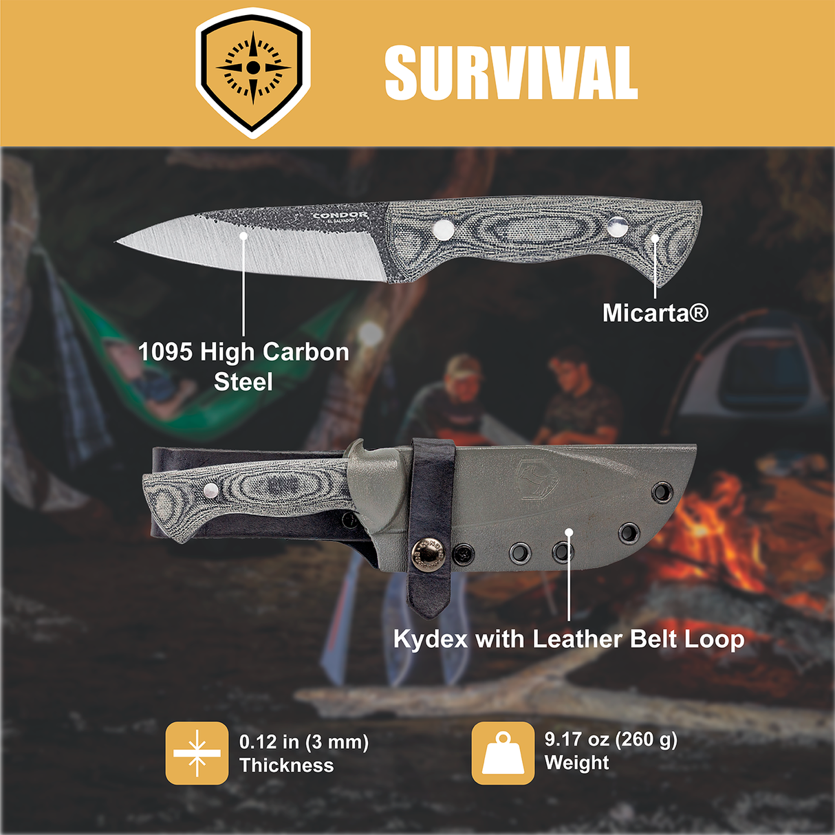 Condor Bush Slicer Sidekick Fixed Blade Knife