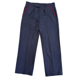 Vintage Royal Mail Navy Trousers with Red Stripe Pocket Detail