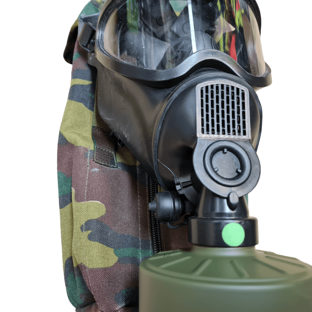 Belgium Military Bem 4 GP Gas Mask Respirator, Filter & Bag