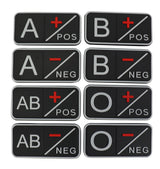 Kombat UK Tactical Blood Group Patch - Black - A-