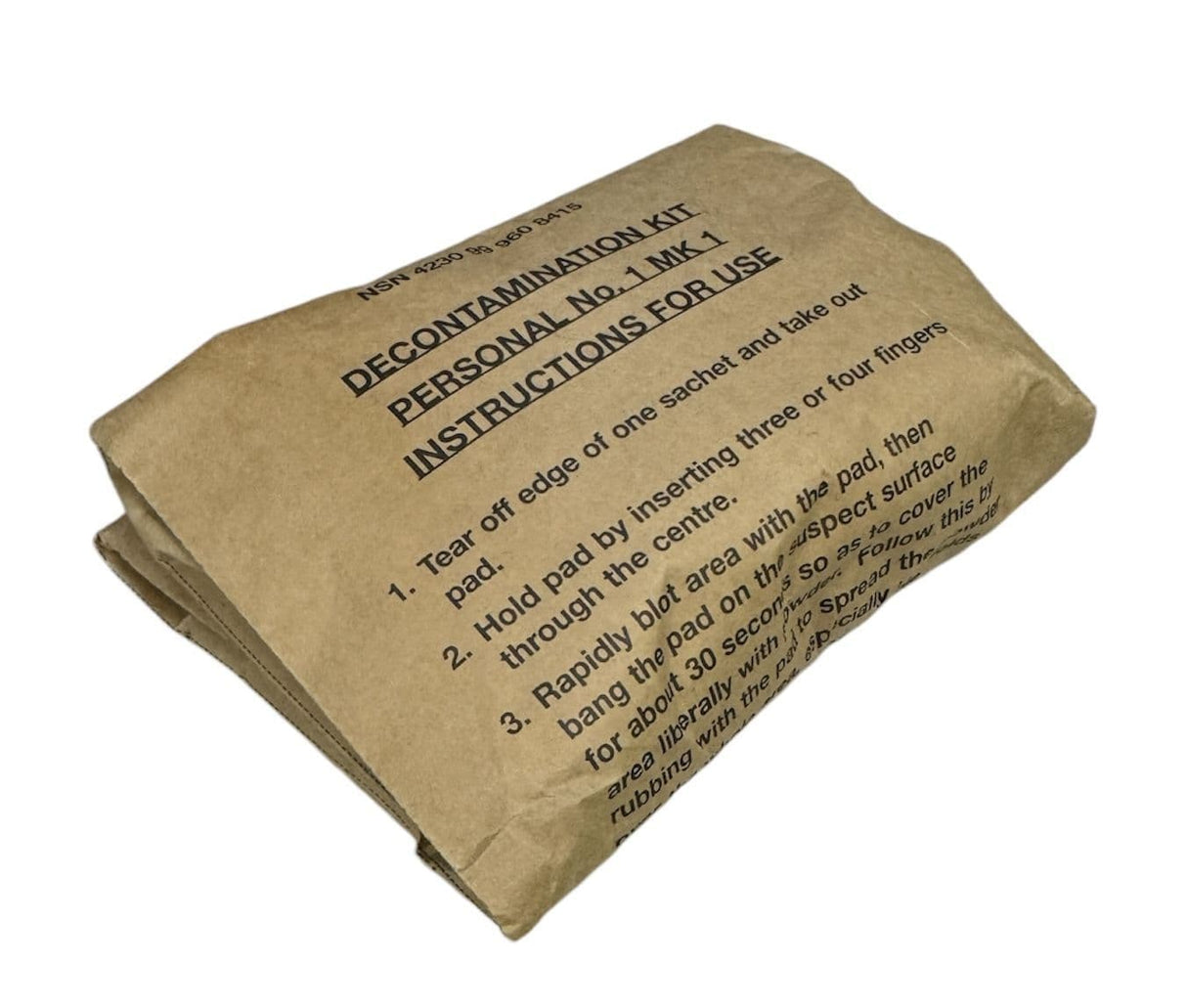 British Military Personal No.1 CBRN Decontamination Kit - Fullers Earth