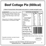 Expedition Foods Freeze Dried Meal Pouch - Beef Cottage Pie - Various Sizes