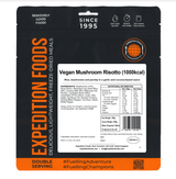 Expedition Foods Freeze Dried Meal Pouch - Vegan Mushroom Risotto - Various Sizes
