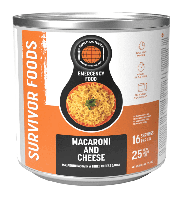 Expedition Foods Freeze Dried Meal Tin Macaroni & Cheese - 16 Servings