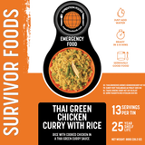 Expedition Foods Freeze Dried Meal Tin Thai Green Chicken Curry With Rice - 13 Servings