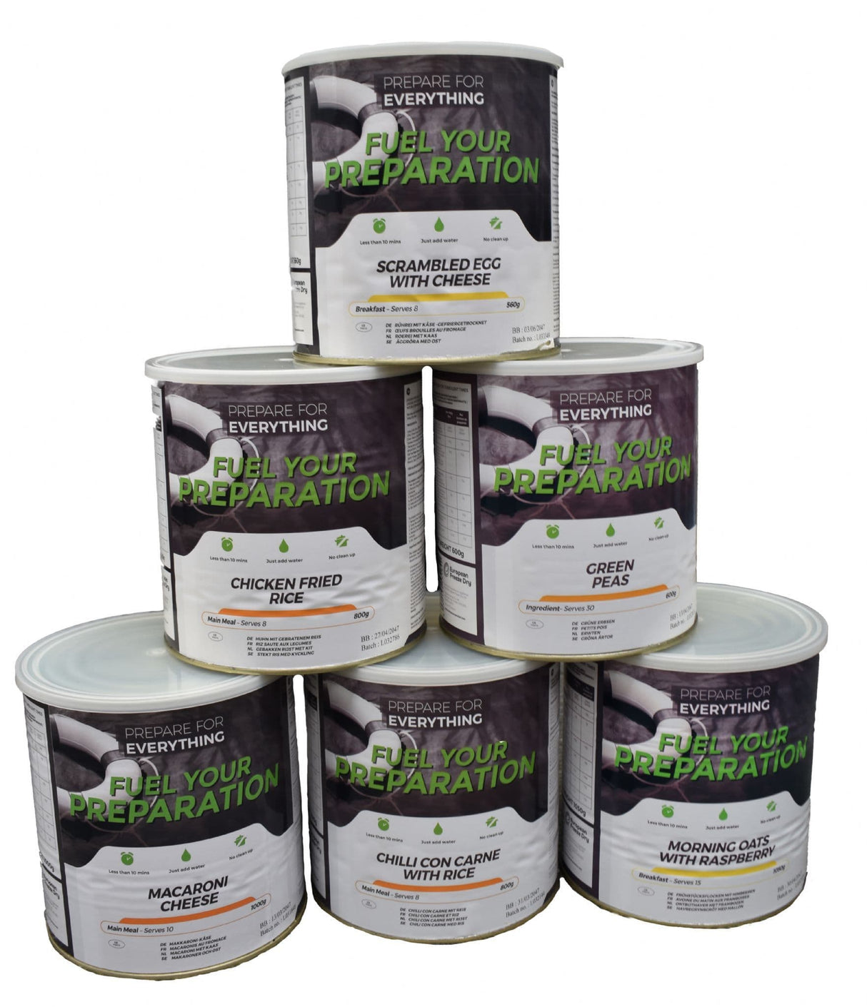 Fuel Your Preparation 1 Month Freeze Dried Ration Meal Kit - 79 Servings