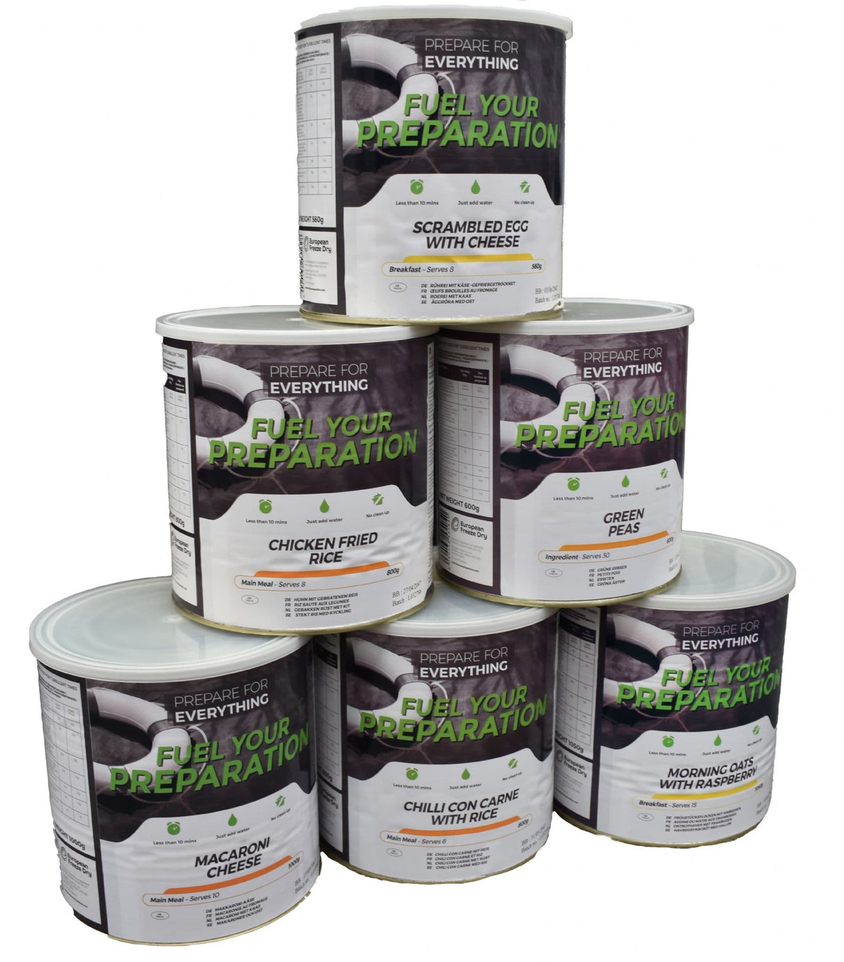 Fuel Your Preparation 1 Month Freeze Dried Ration Meal Kit - 79 Servings