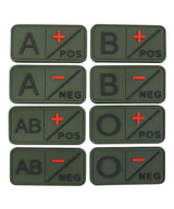 Kombat UK Tactical Blood Group Patch - Olive Green - AB-