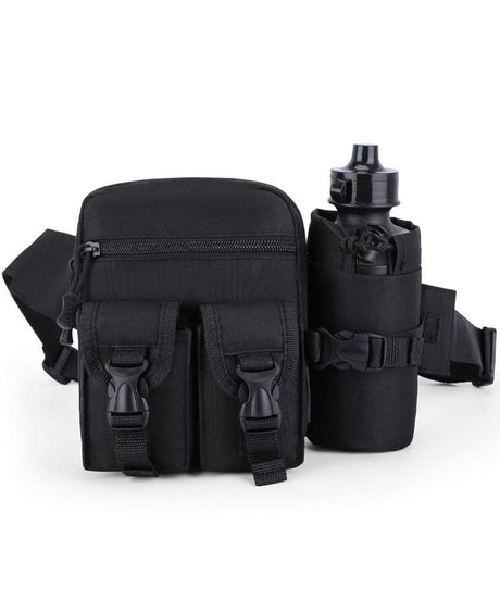 Kombat UK Pioneer Waist Bag With Bottle Holder - Black