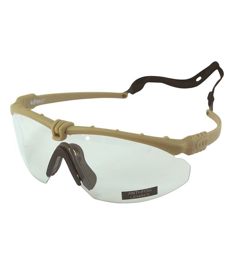 Kombat UK Ranger Glasses with Clear Lenses - Coyote Frame