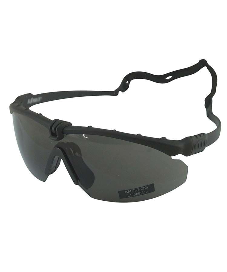 Kombat UK Ranger Glasses with Smoke Lenses - Black Frame