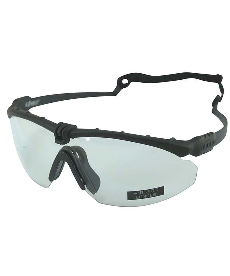 Kombat UK Ranger Tactical Glasses with Clear Lenses - Black Frame
