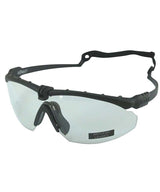 Kombat UK Ranger Tactical Glasses with Clear Lenses - Black Frame