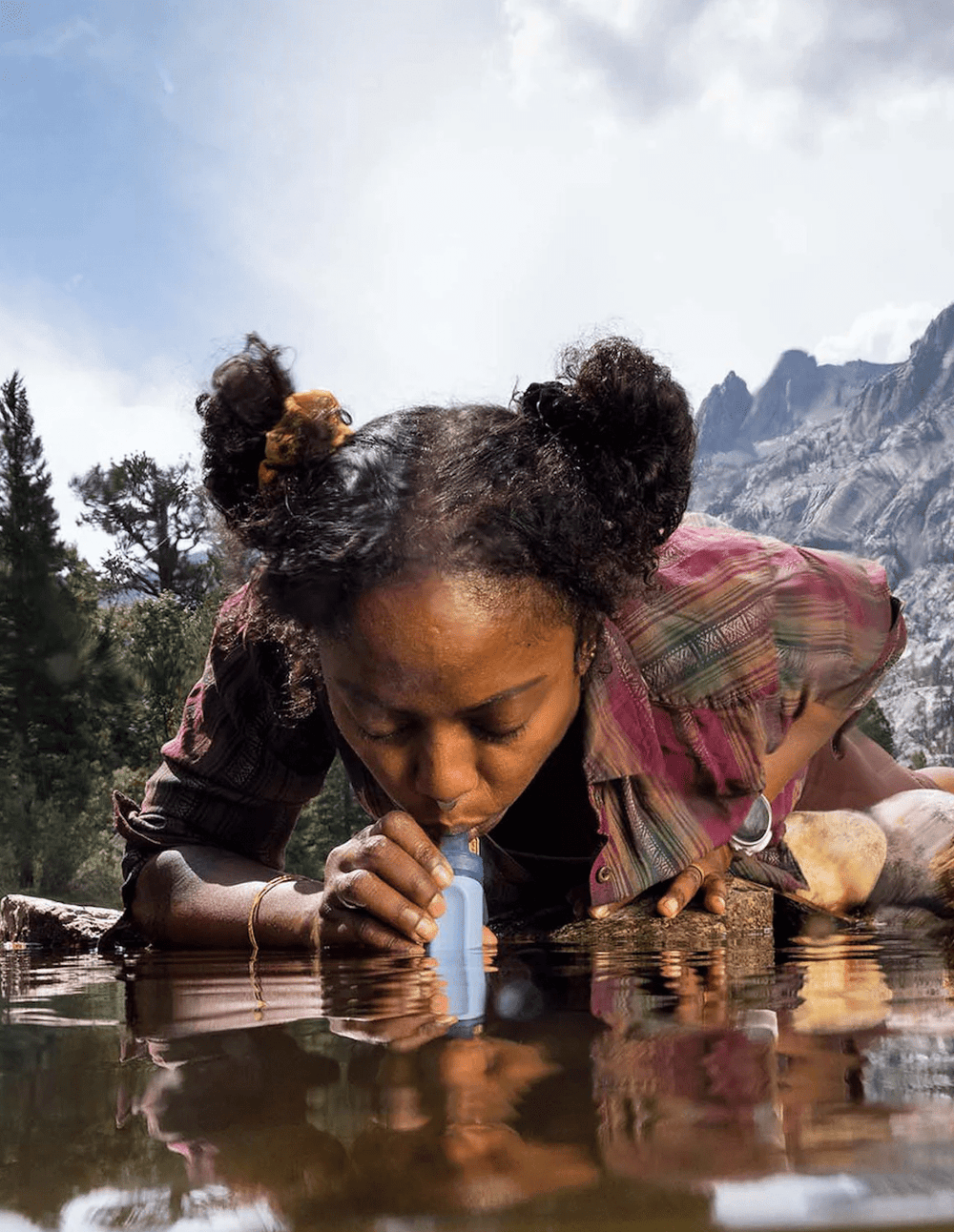 LifeStraw Peak Series Personal Water Filter Straw - Mountain Blue