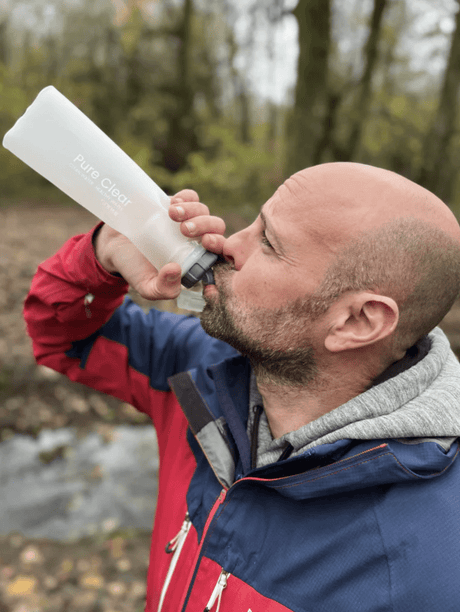 Pure Clear Collapsible Squeeze Water Filter Bottle